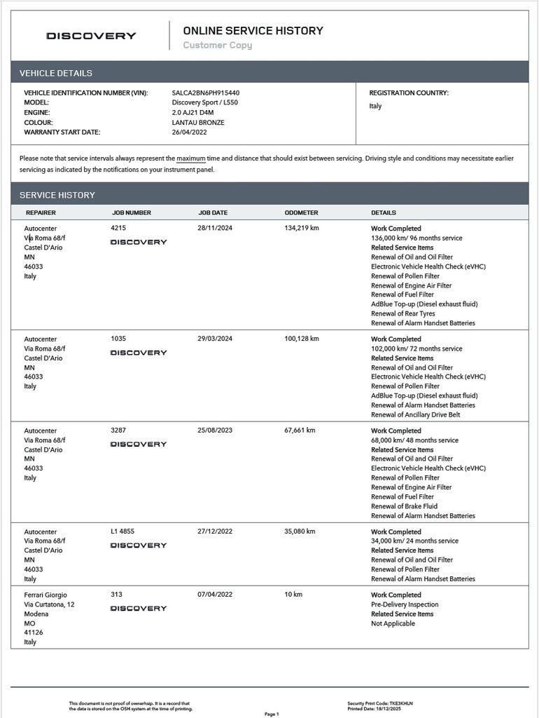 Land Rover Discovery Sport SUV 2,0 l 120 kw