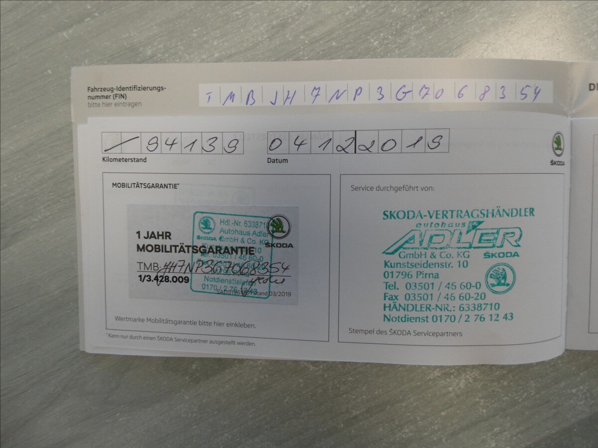 Škoda Superb Kombi 2,0 l 110 kw