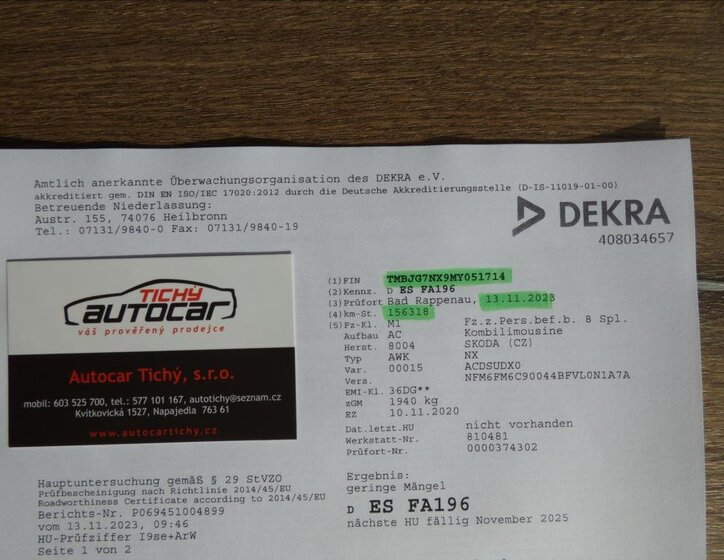 Škoda Octavia Kombi 2,0 l 85 kw