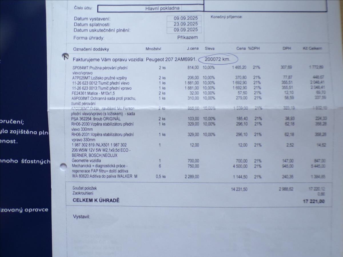 Peugeot 207 Kombi 1,6 l 68 kw