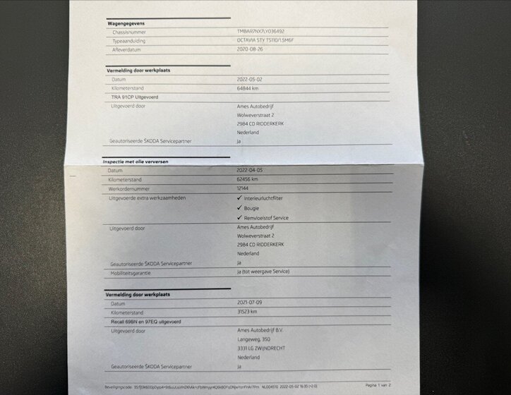 Škoda Octavia Liftback 1,5 l 110 kw