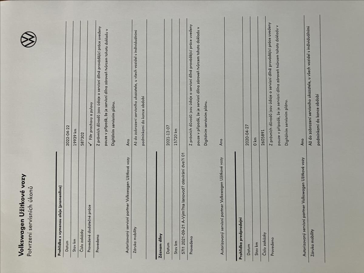 Volkswagen Transporter Valník 2,0 l 66 kw