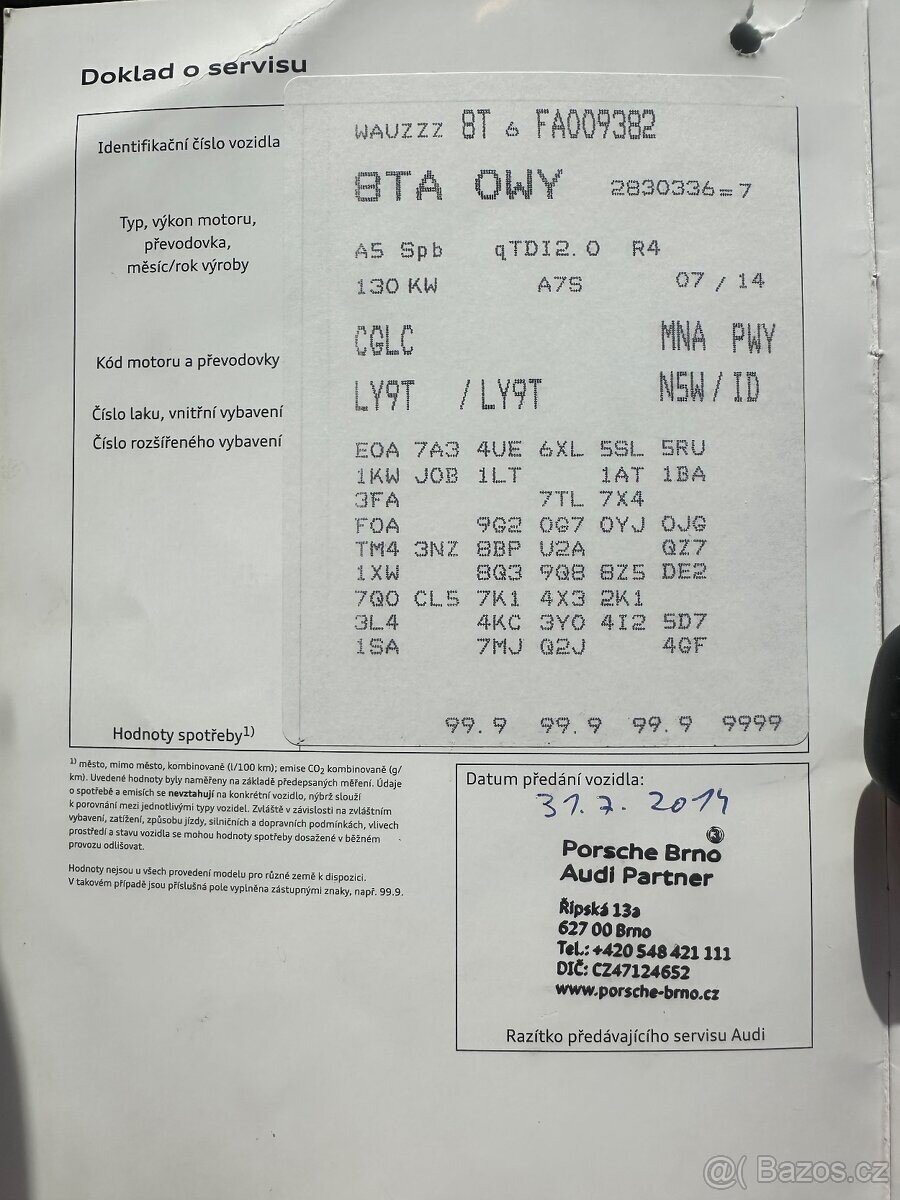 Audi A5 Sedan / Limuzína 0,0 130 kw