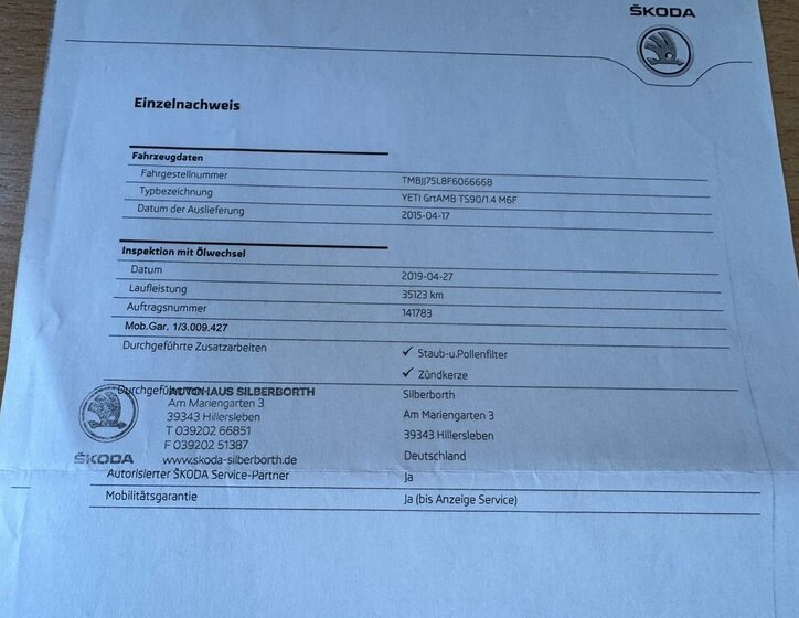 Škoda Yeti SUV / Terénní 1,4 l 90 kw