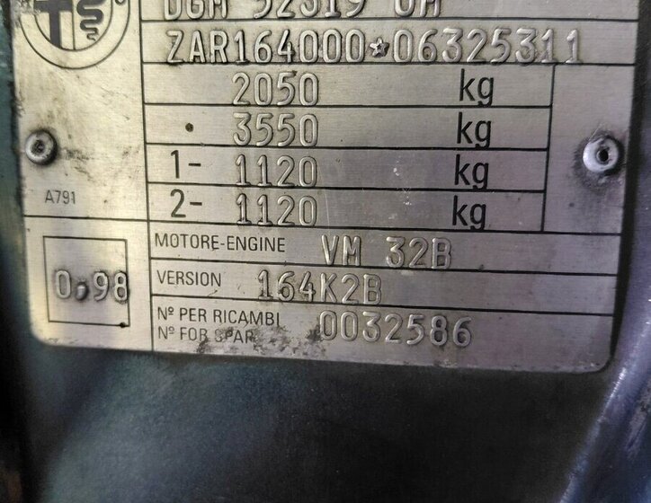 Alfa Romeo 164 Sedan / Limuzína 0,0 0