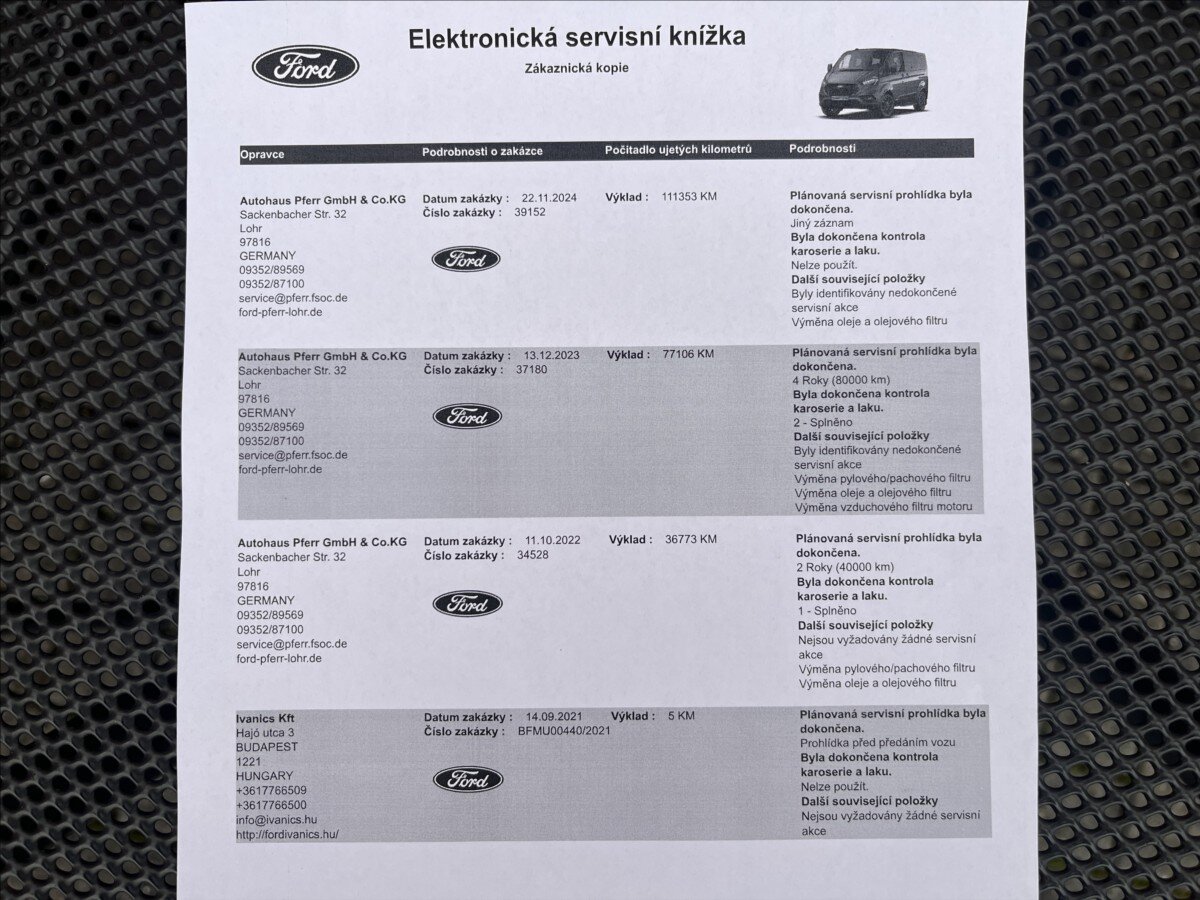 Ford Tourneo Custom Kombi 2,0 l 136 kw