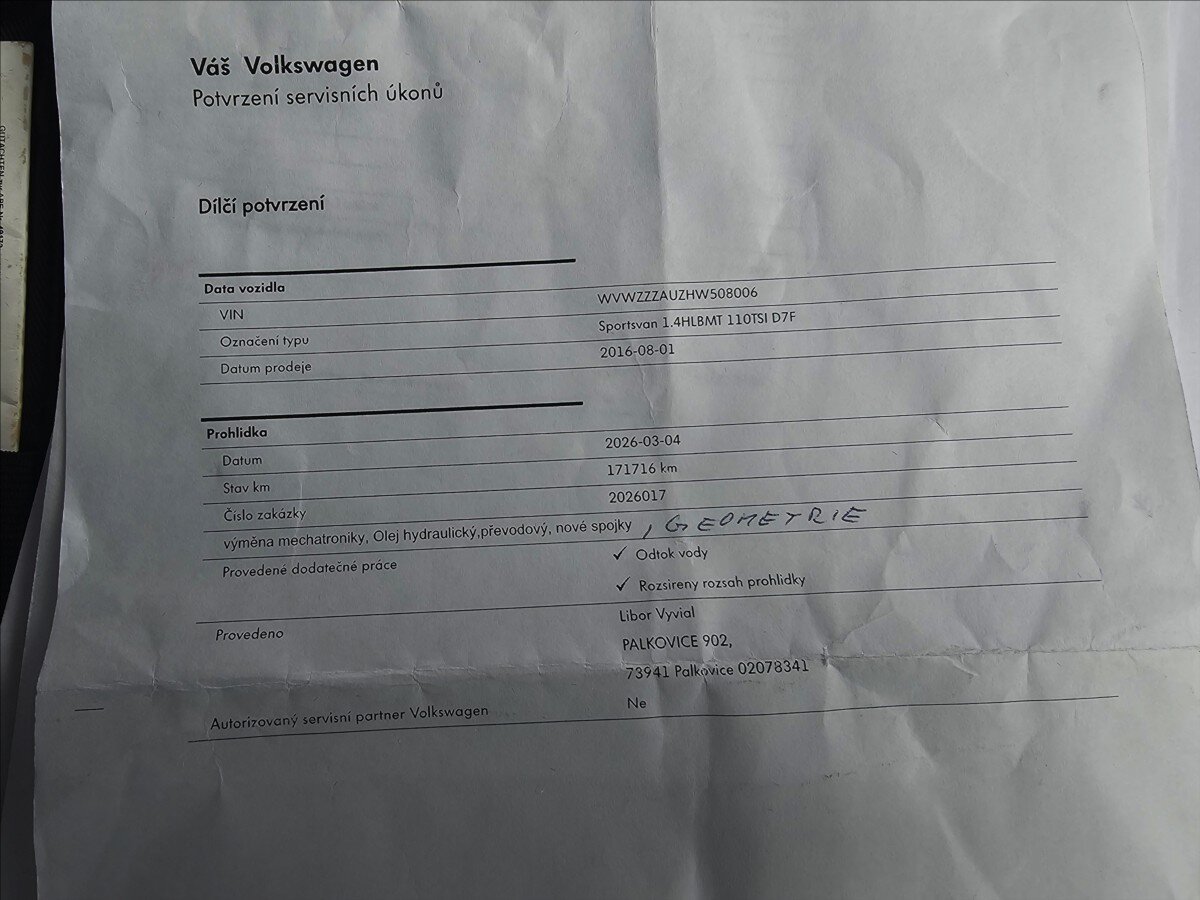 Volkswagen Golf Sportsvan Kombi 1,4 l 110 kw