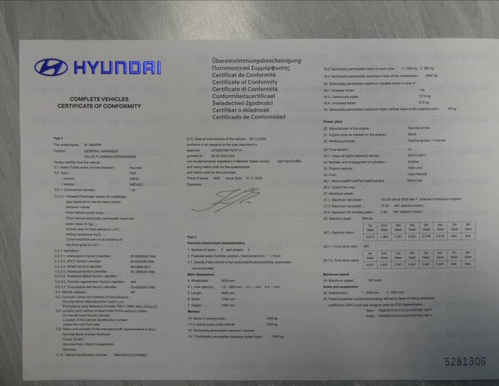 Hyundai i30 Kombi 1,5 l 103 kw