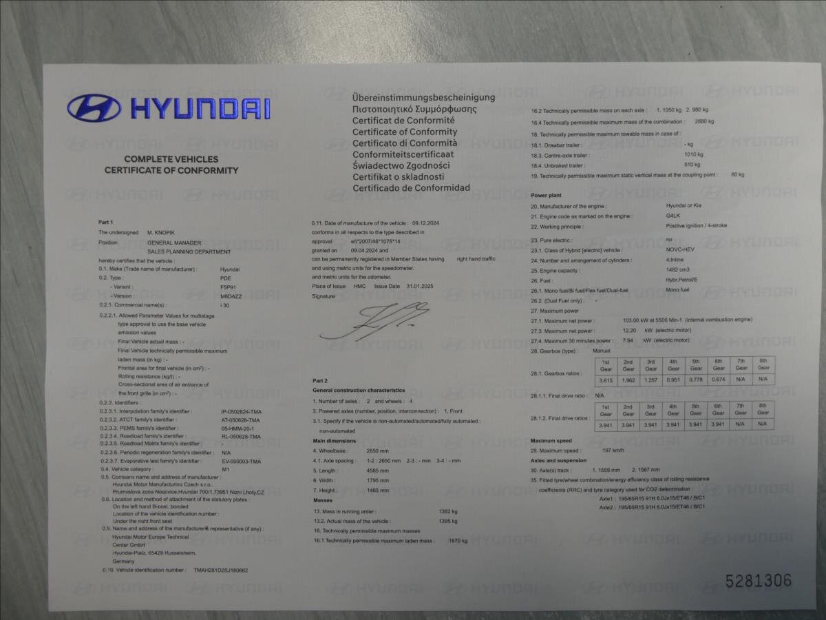 Hyundai i30 Kombi 1,5 l 103 kw