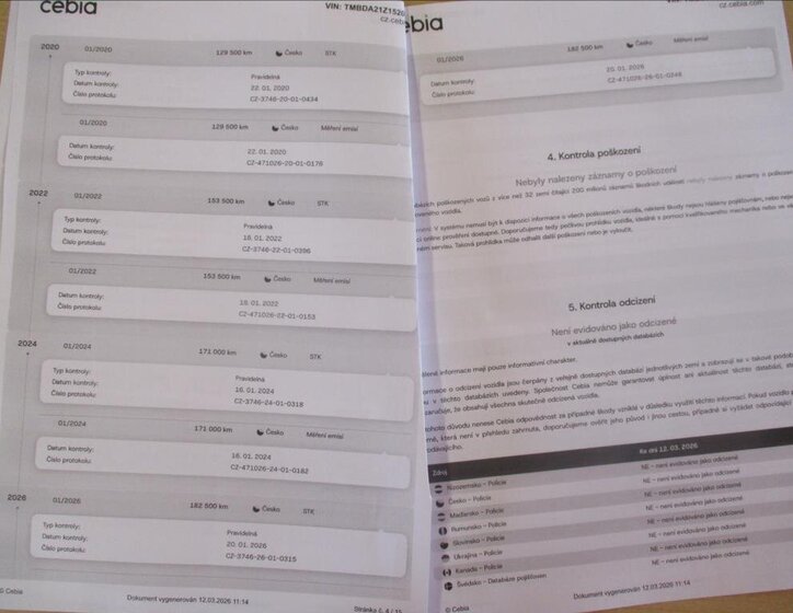 Škoda Octavia Sedan / Limuzína 1,6 l 75 kw