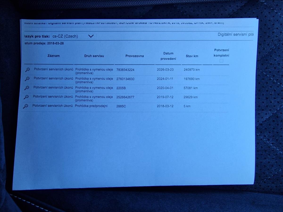 Škoda Superb Kombi 2,0 l 140 kw