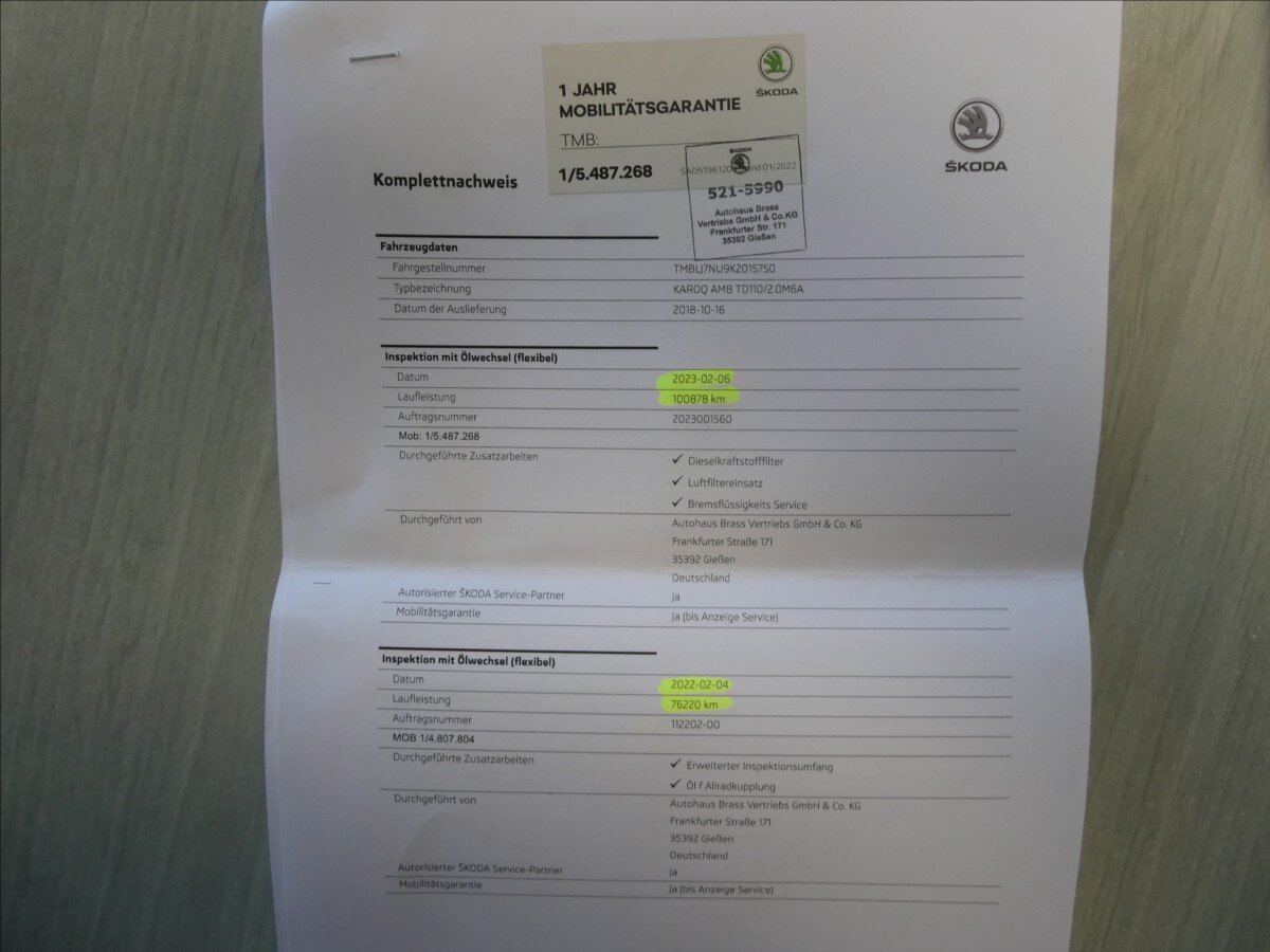 Škoda Karoq SUV / Terénní 2,0 l 110 kw