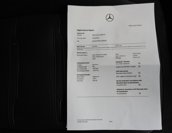 Mercedes-Benz GLS SUV / Terénní 4,0 l 450 kw