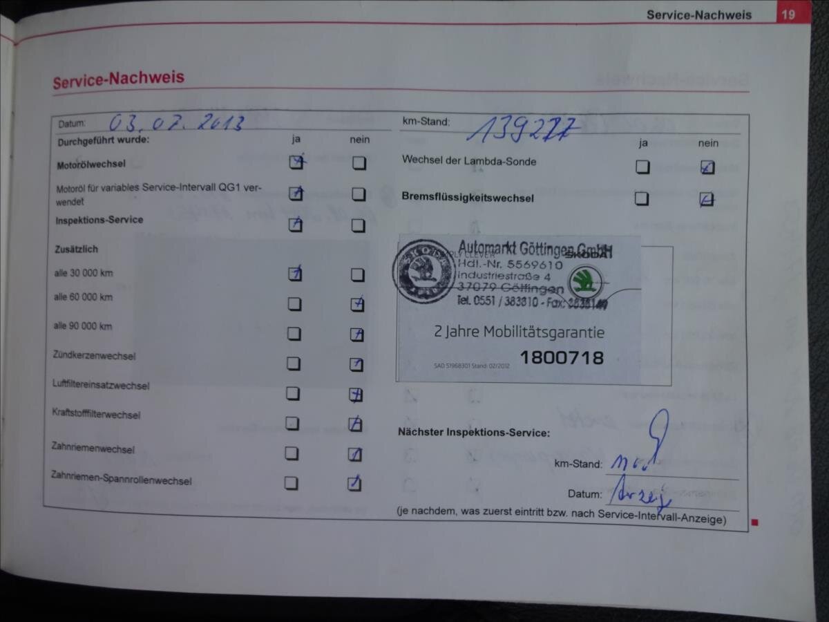 Škoda Octavia Kombi 2,0 l 103 kw