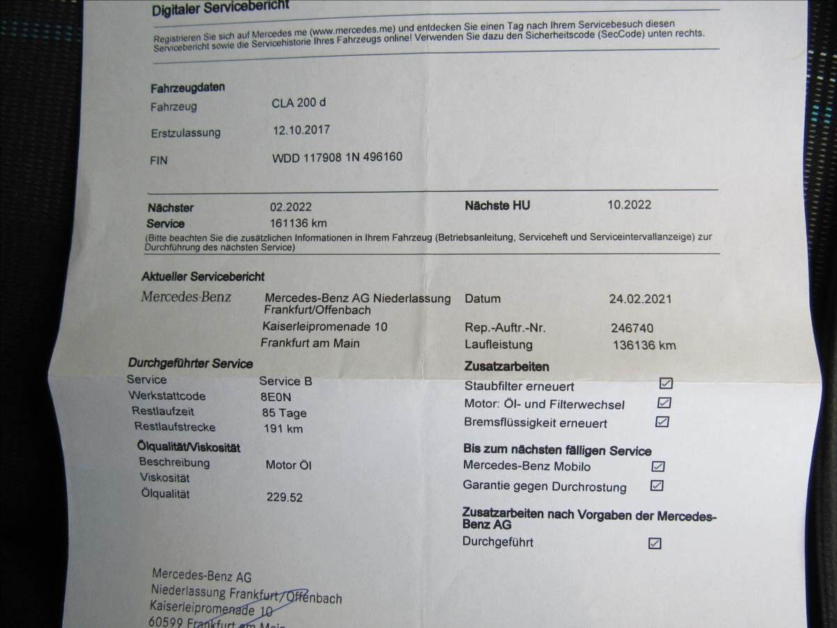 Mercedes-Benz CLA Kombi 2,1 l 100 kw