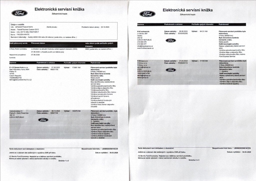 Ford Transit Custom Kombi 2,0 l 96 kw