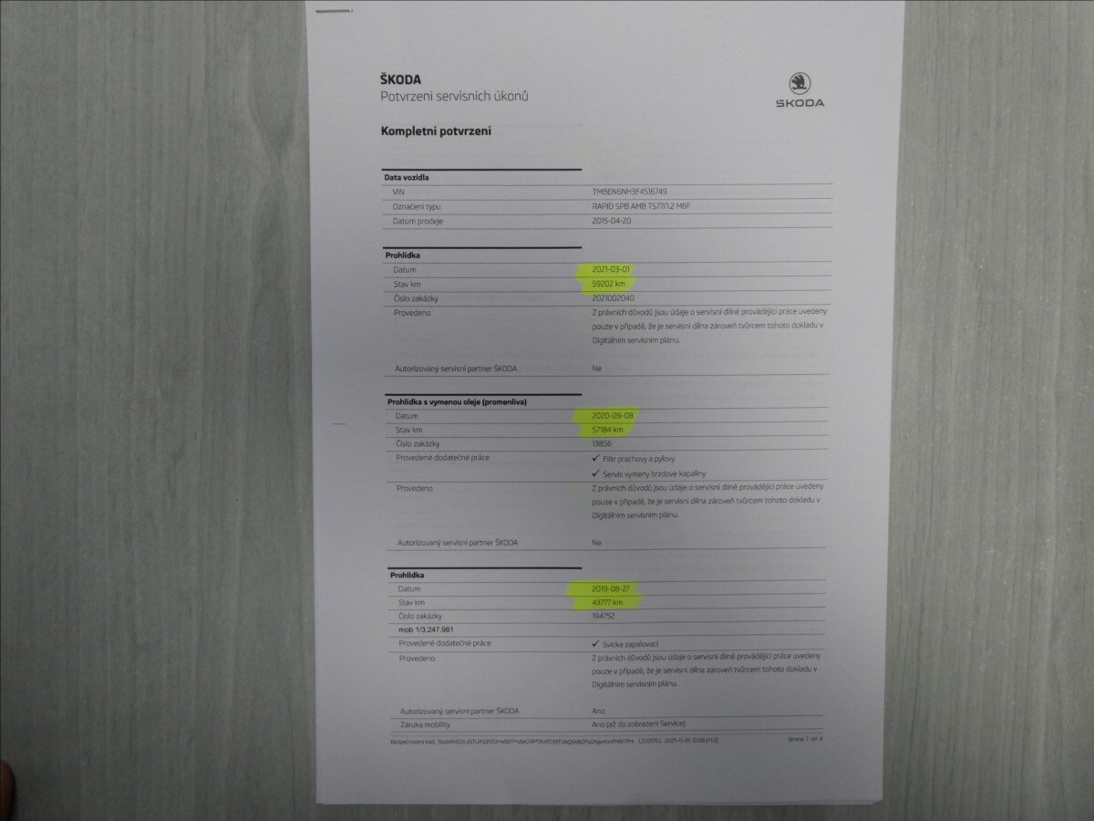 Škoda Rapid Hatchback 1,2 l 77 kw