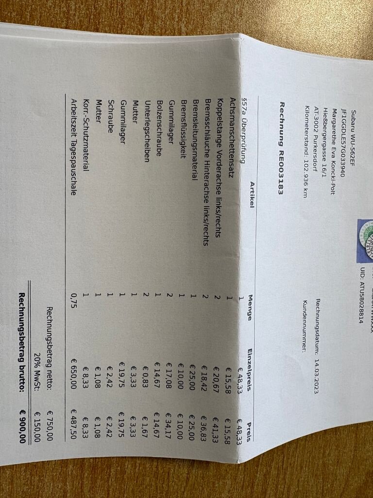Subaru Impreza Kombi 1,5 l 77 kw