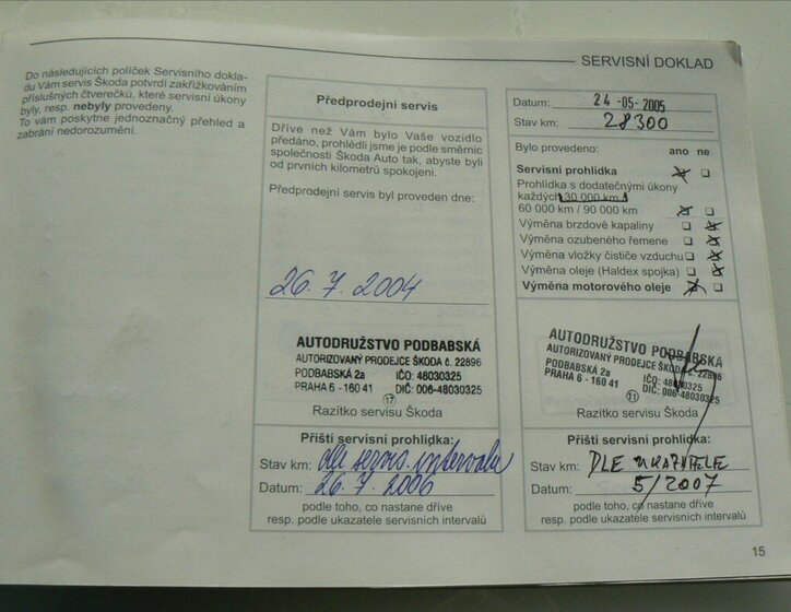 Škoda Superb Sedan 1,9 l 74 kw