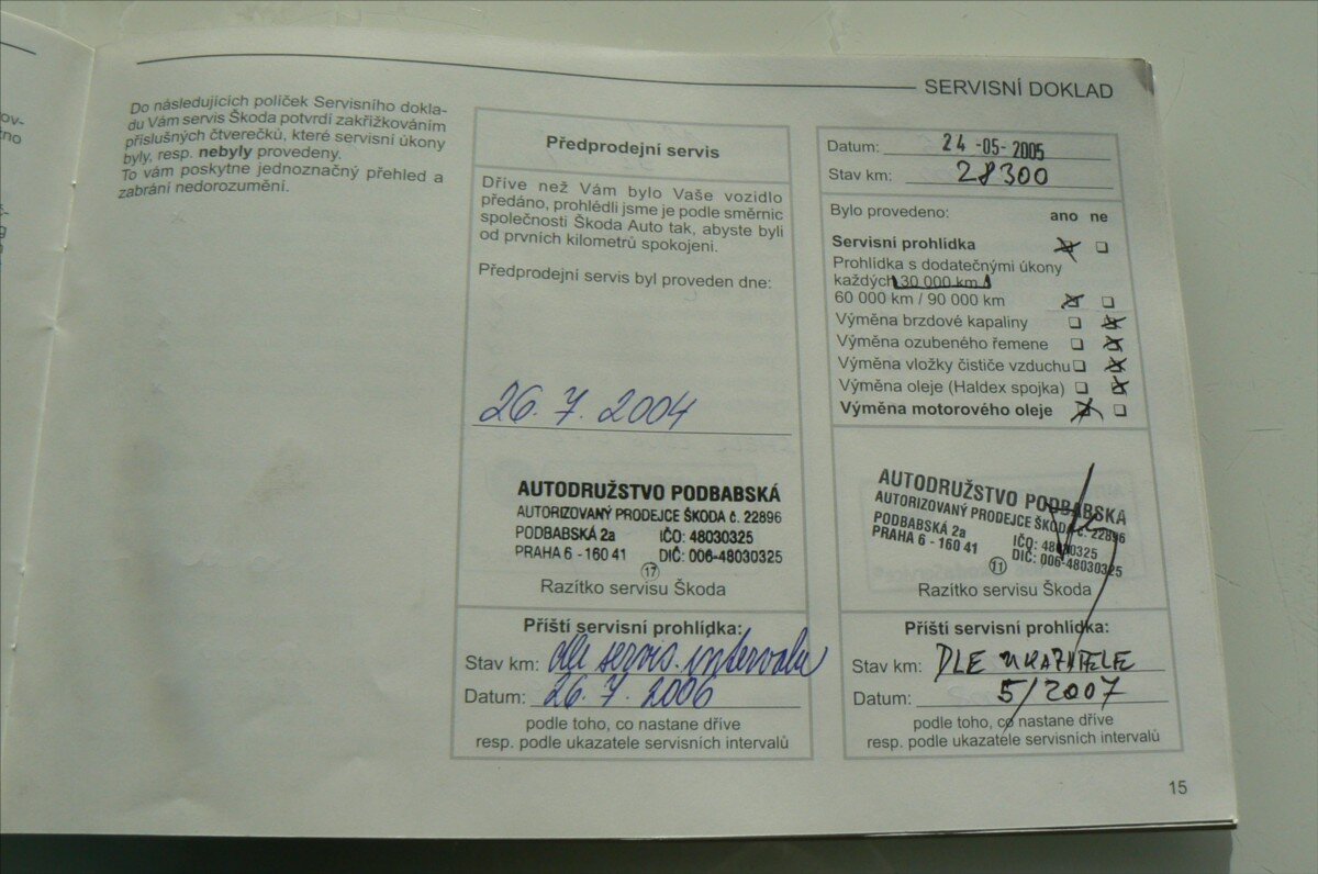 Škoda Superb Sedan 1,9 l 74 kw