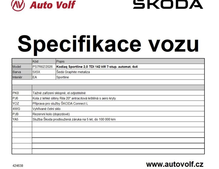 Škoda Kodiaq SUV 2,0 l 142 kw