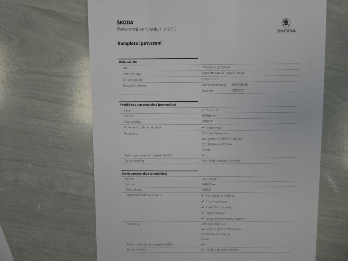 Škoda Superb Kombi 2,0 l 140 kw