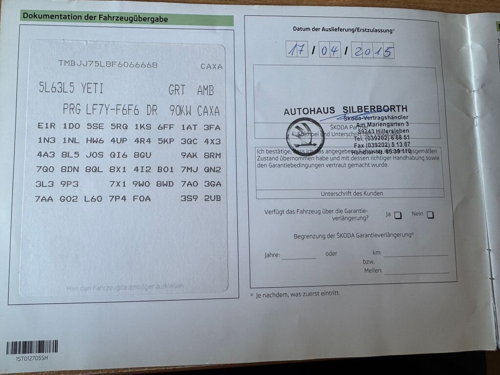 Škoda Yeti SUV / Terénní 1,4 l 90 kw