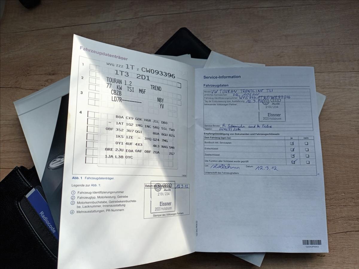 Volkswagen Touran MPV 1,2 l 77 kw