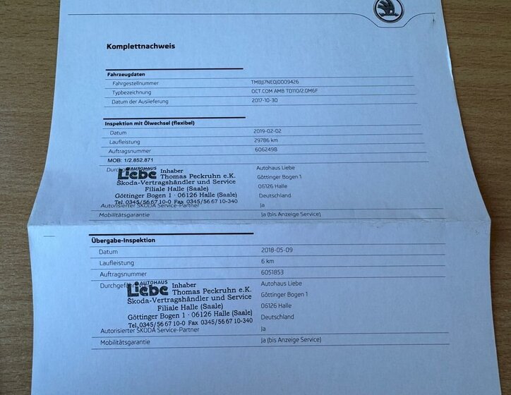 Škoda Octavia Kombi 2,0 l 110 kw