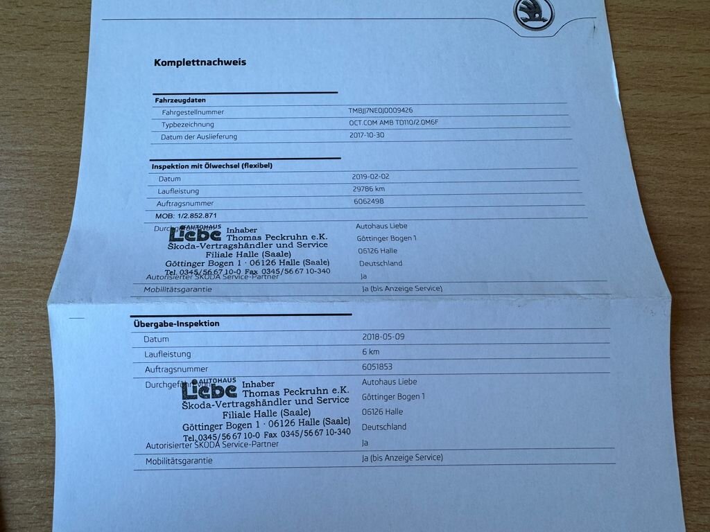 Škoda Octavia Kombi 2,0 l 110 kw