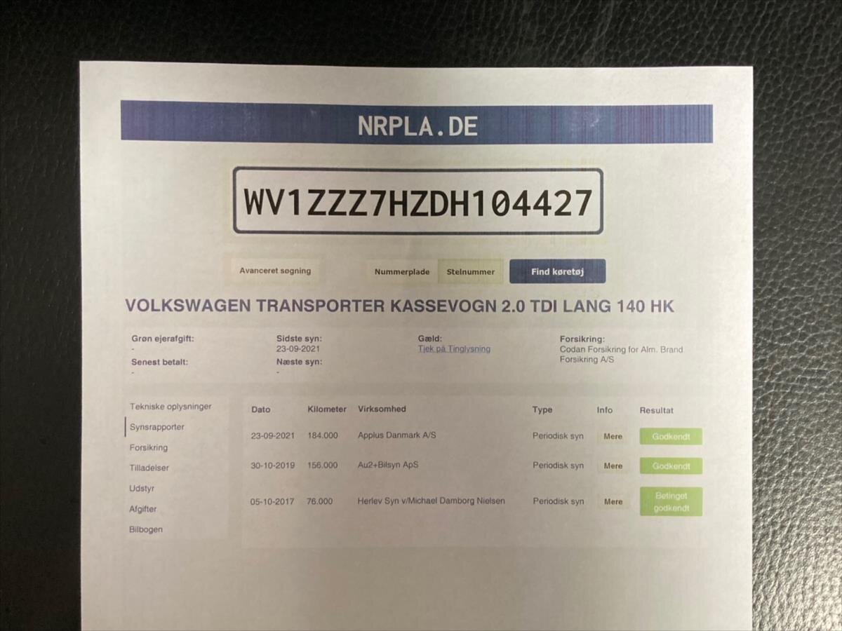 Volkswagen Transporter VAN-Minibus 2,0 l 103 kw