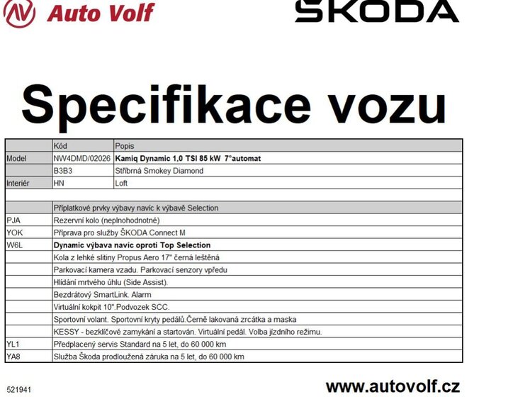 Škoda Kamiq SUV / Terénní 999,0 85 kw