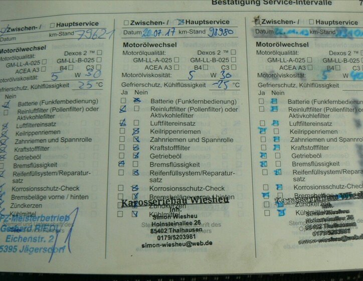 Opel Zafira MPV 1,9 l 110 kw