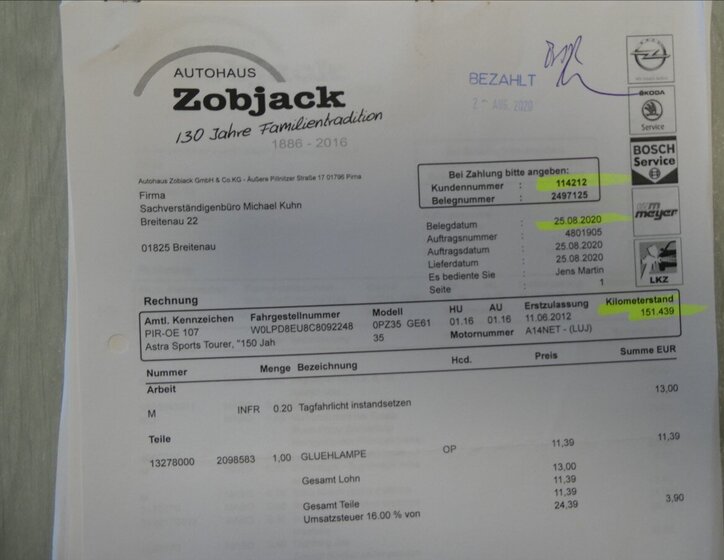 Opel Astra Kombi 1,4 l 88 kw