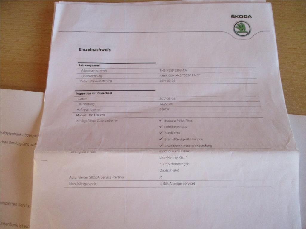 Škoda Fabia Kombi 1,2 l 63 kw