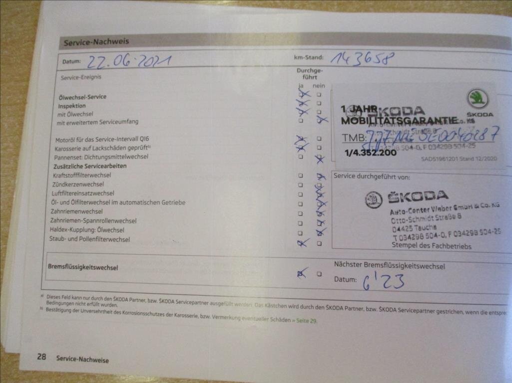 Škoda Octavia Kombi 2,0 l 110 kw