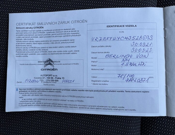 Citroën Berlingo Skříň 1,5 l 75 kw