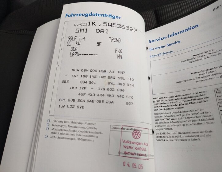 Volkswagen Golf Plus MPV 1,4 l 55 kw