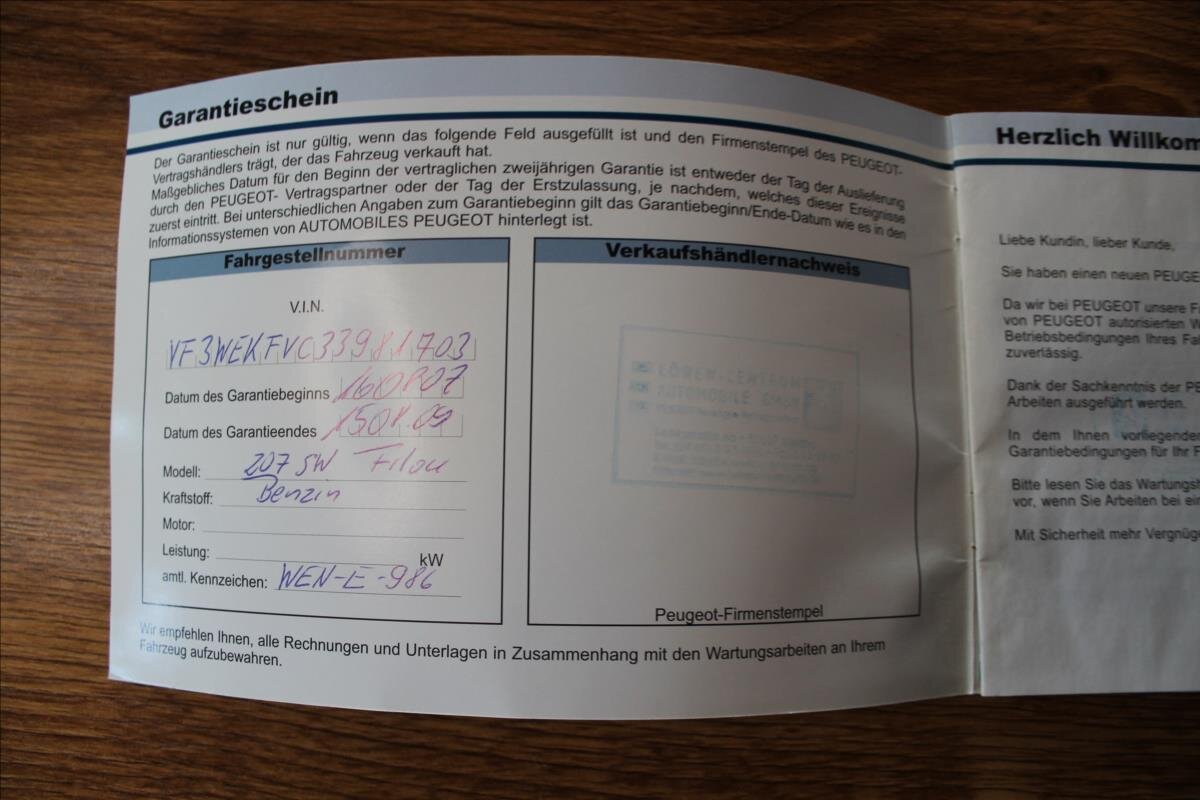 Peugeot 207 Kombi 1,4 l 54 kw