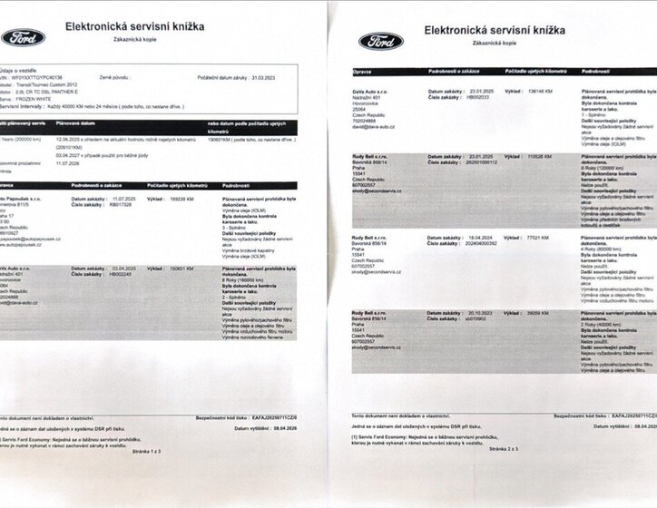 Ford Transit Custom Skříň 2,0 l 77 kw