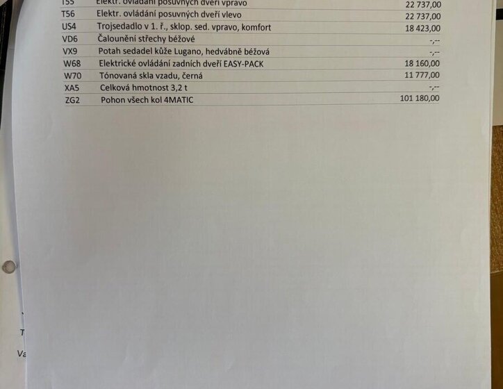 Mercedes-Benz Třídy V VAN / Minibus 0,0 140 kw