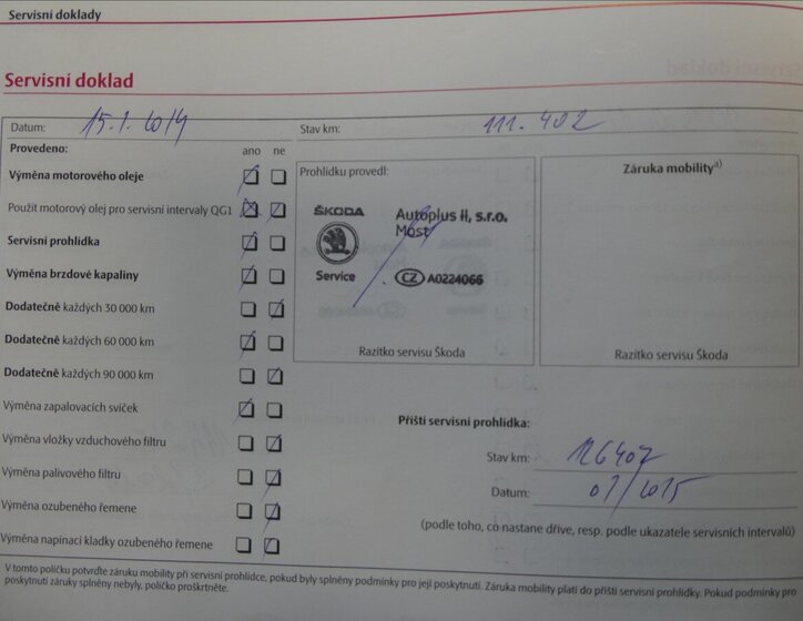 Škoda Octavia Sedan / Limuzína 1,6 l 85 kw