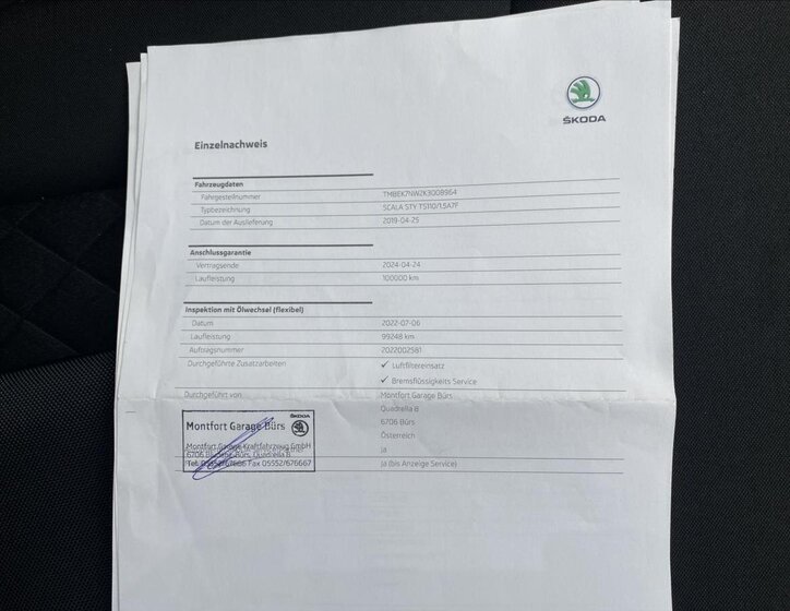 Škoda Scala Hatchback 1,5 l 110 kw