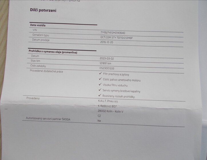 Škoda Octavia Kombi 2,0 l 110 kw
