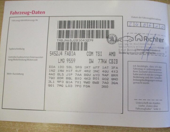 Škoda Fabia Kombi 1,2 l 77 kw