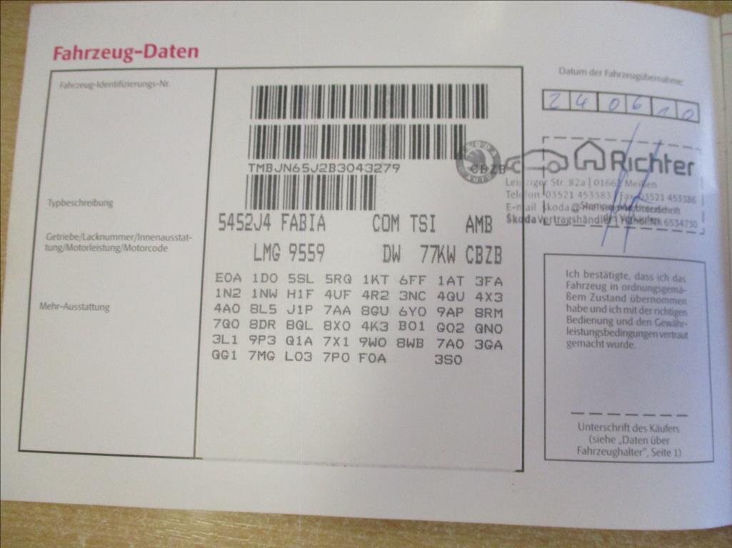 Škoda Fabia Kombi 1,2 l 77 kw