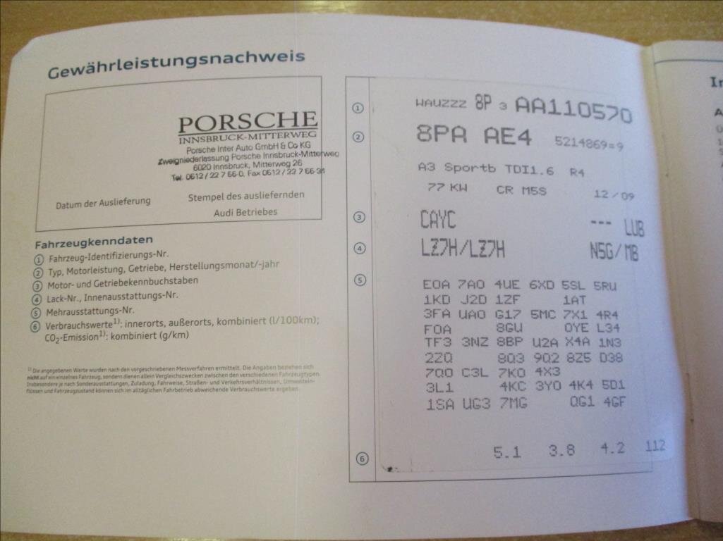 Audi A3 Hatchback 1,6 l 77 kw