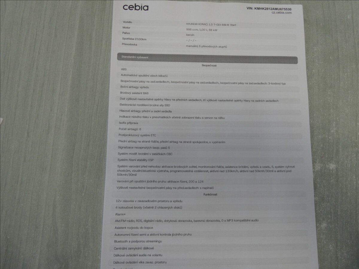 Hyundai Kona SUV / Terénní 998,0 88 kw