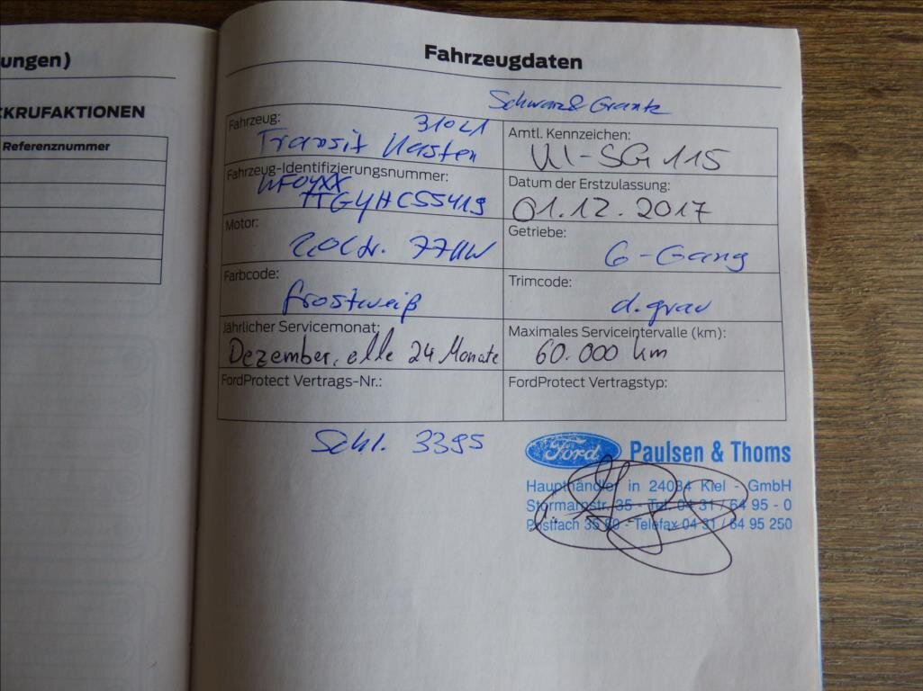 Ford Transit Custom Ostatní 2,0 l 77 kw