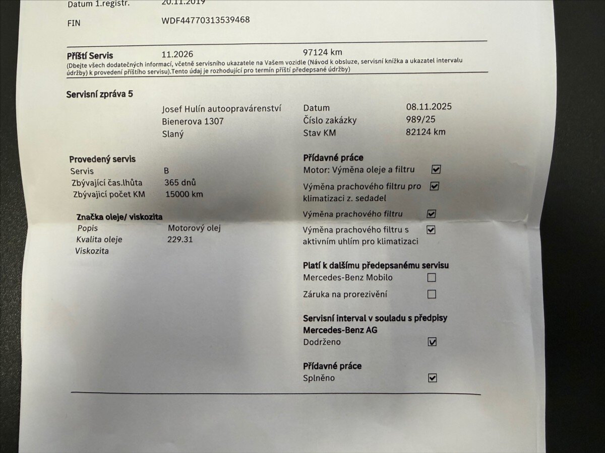 Mercedes-Benz Třídy V MPV 2,1 l 140 kw